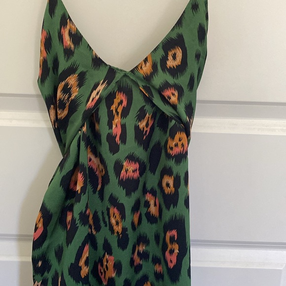 Green Glam Cheetah sundress size small - Picture 2 of 4